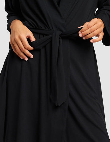 Women's Bamboo Stretch-Knit Kimono Robe