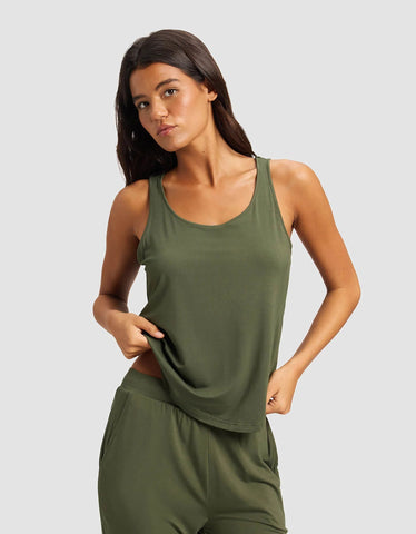 Women's Bamboo Stretch-Knit Tank & Short Set