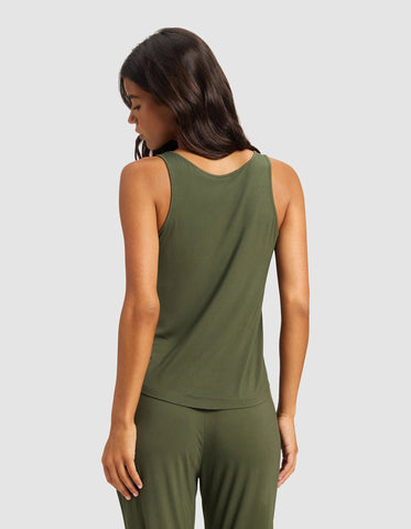 Women's Bamboo Stretch-Knit Tank & Tapered Pant Set
