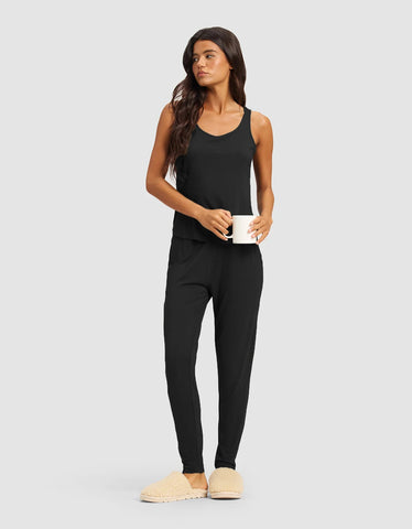 Women's Bamboo Stretch-Knit Tank & Tapered Pant Set