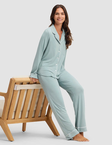 Women's Bamboo Stretch-Knit Long Sleeve Pajama Top