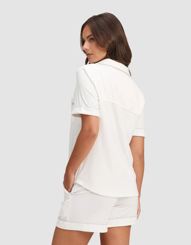 Women's Bamboo Stretch-Knit Short Sleeve Pajama Set