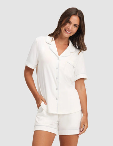 Women's Bamboo Stretch-Knit Short Sleeve Pajama Top