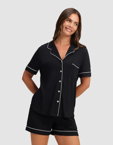 Women's Bamboo Stretch-Knit Short Sleeve Pajama Top
