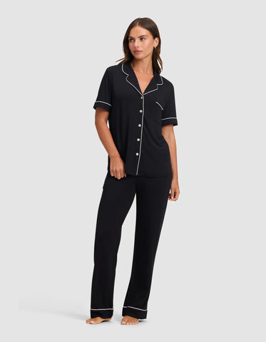 Women's Bamboo Stretch-Knit Short Sleeve Pajama Top