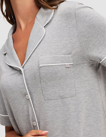Women's Bamboo Stretch-Knit Short Sleeve & Pant Pajama Set