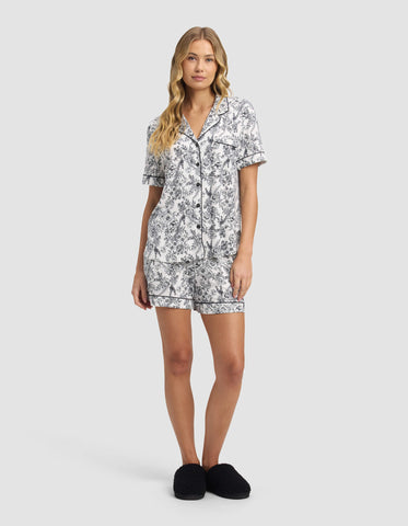 Women's Bamboo Stretch-Knit Short Sleeve Pajama Top