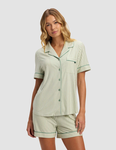 Women's Bamboo Stretch-Knit Short Sleeve Pajama Top