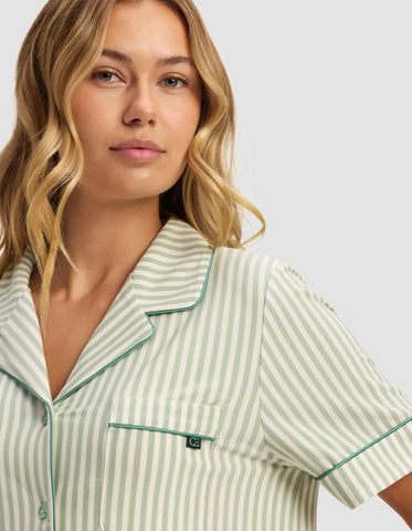 Women's Bamboo Stretch-Knit Short Sleeve Pajama Top