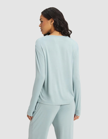 Women's Bamboo Stretch-Knit Long Sleeve Lounge Tee