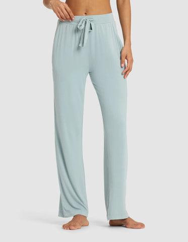 Women's Bamboo Stretch-Knit Long Sleeve Lounge Tee & Pant Set