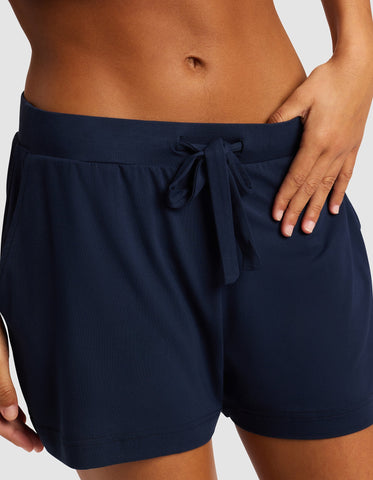 Women's Bamboo Stretch-Knit Lounge Tee & Shorts Set