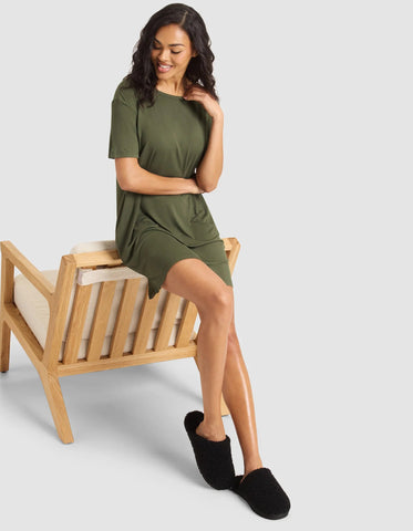 Women's Bamboo Stretch-Knit Sleep Dress
