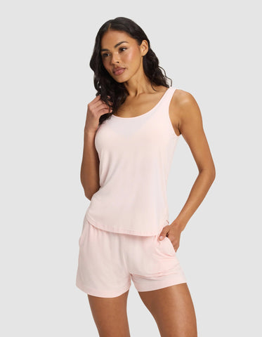 Women's Bamboo Stretch-Knit Tank & Short Set
