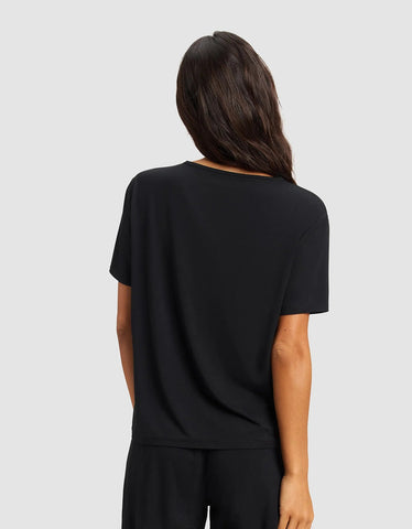 Women's Bamboo Stretch-Knit Lounge Tee & Pants Set