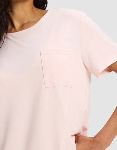 Women's Bamboo Stretch-Knit Lounge Tee & Shorts Set
