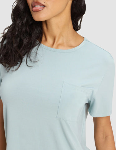 Women's Bamboo Stretch-Knit Lounge Tee & Shorts Set