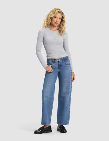 Women's Fine Ribbed Long Sleeve Tee