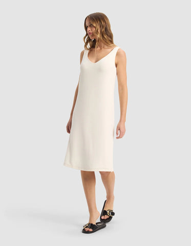 Women’s Bamboo Rib-Knit V-Neck Tank Lounge Dress - Last Chance