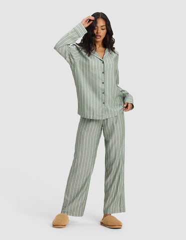 Women's Soft Woven Long Sleeve Pajama Set - Last Chance