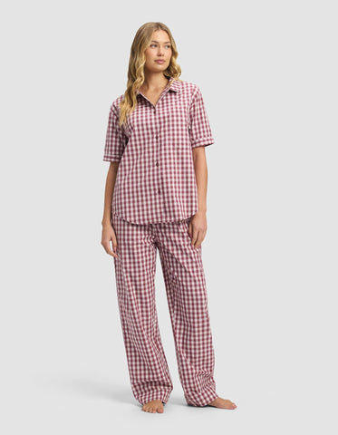 Women's Sutton Short Sleeve & Cropped Pajama Pant Set